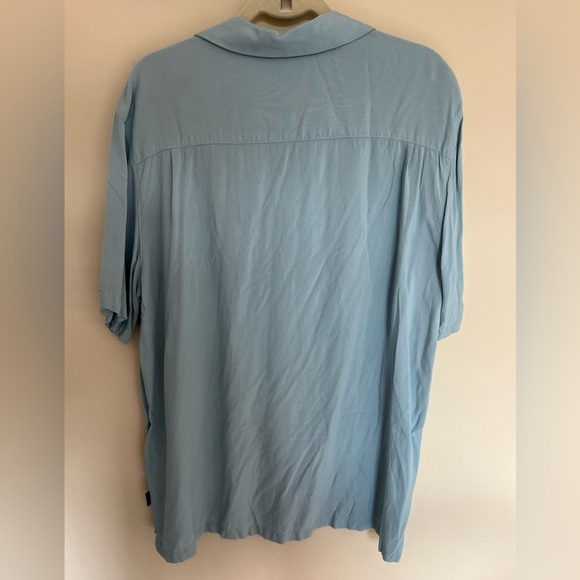 Urban Outfitters Pop Art Graphic Camp Button Up Shirt Blue XL - Picture 2 of 9